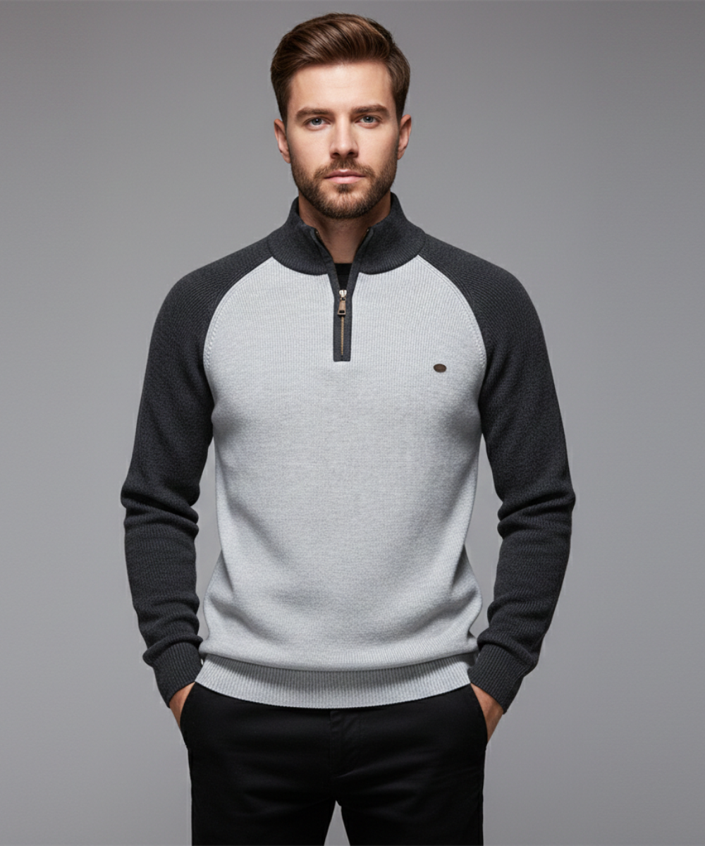 Avora Lyon | Pull homme décontracté et tendance à manches longues avec demi-zip