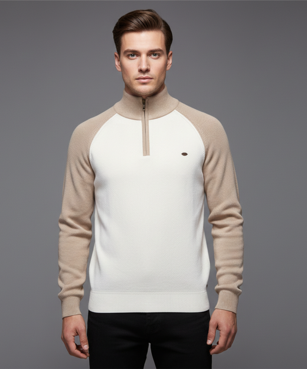 Avora Lyon | Pull homme décontracté et tendance à manches longues avec demi-zip