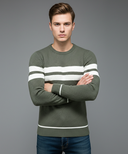 Avora Lyon | Pull rayé décontracté pour hommes