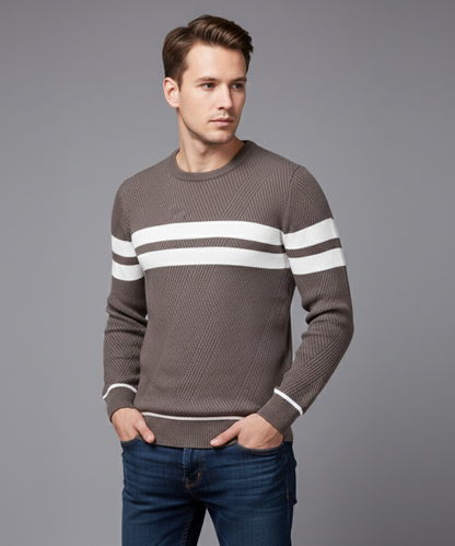 Avora Lyon | Pull rayé décontracté pour hommes