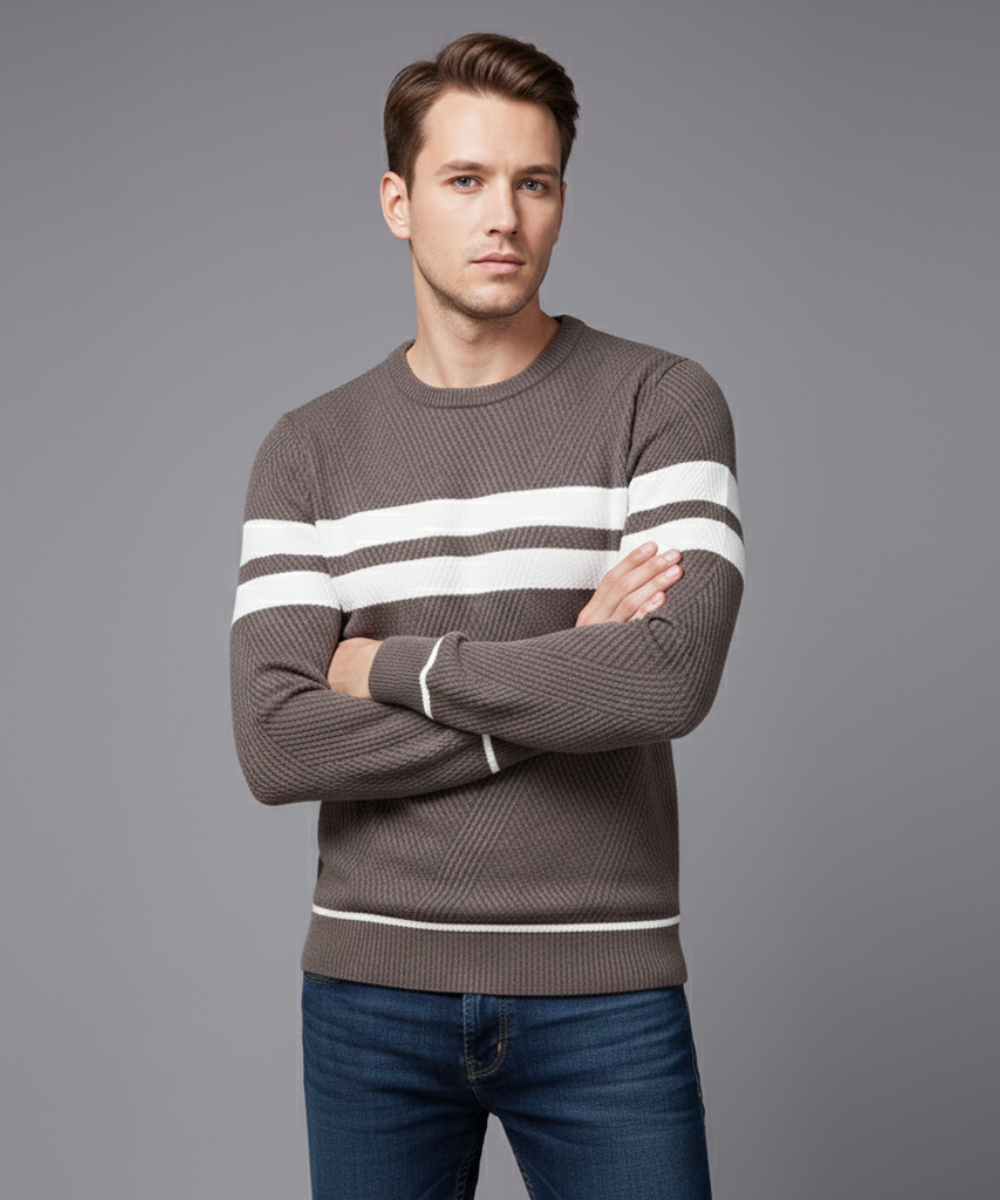 Avora Lyon | Pull rayé décontracté pour hommes