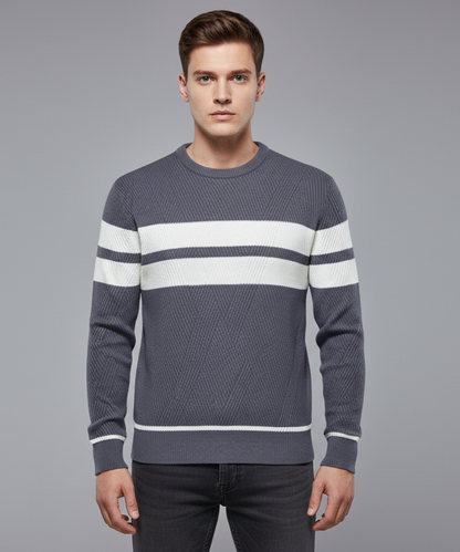 Avora Lyon | Pull rayé décontracté pour hommes