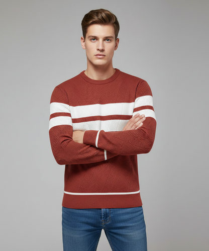 Avora Lyon | Pull rayé décontracté pour hommes
