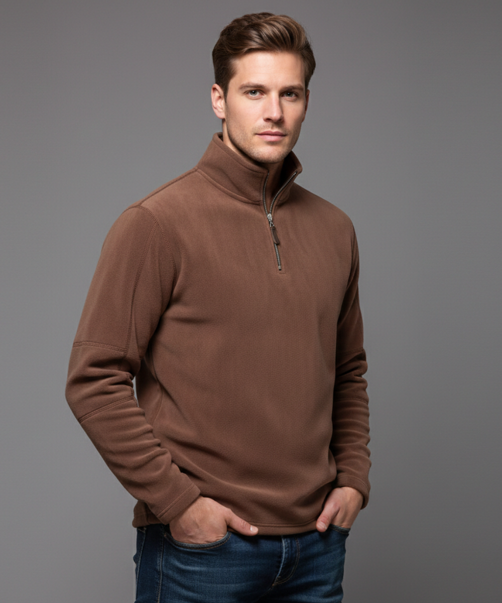 Avora Lyon | Sweat-shirt homme à col montant et demi-zip
