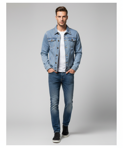 Avora Lyon | Veste en jean homme coupe slim décontractée