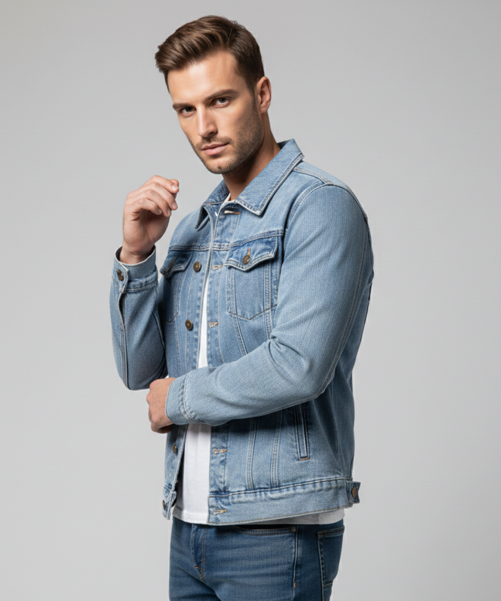 Avora Lyon | Veste en jean homme coupe slim décontractée