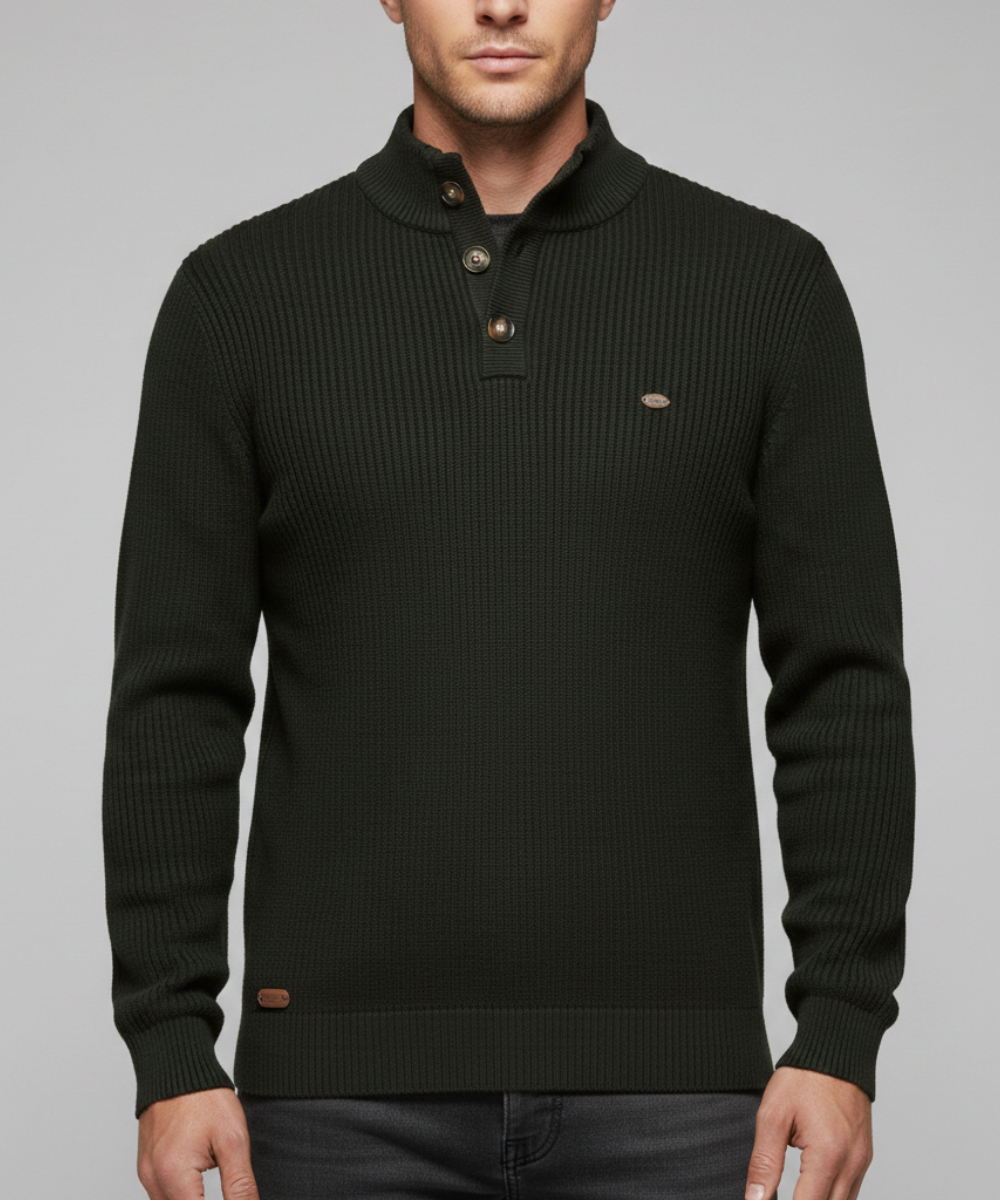 Avora Lyon | Avora Lyon | Pull homme décontracté et tendance à manches longues avec fermeture à bouton