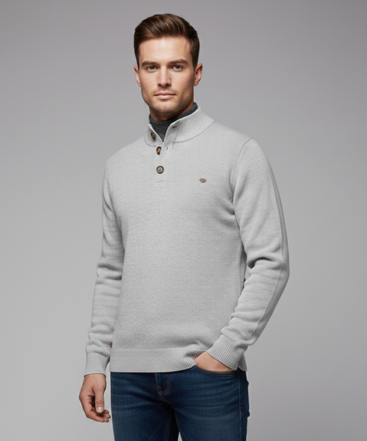 Avora Lyon | Avora Lyon | Pull homme décontracté et tendance à manches longues avec fermeture à bouton
