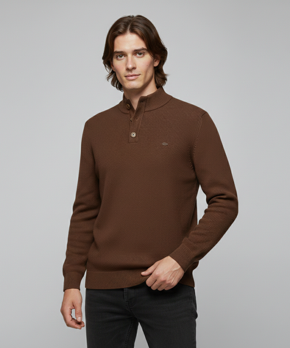 Avora Lyon | Avora Lyon | Pull homme décontracté et tendance à manches longues avec fermeture à bouton