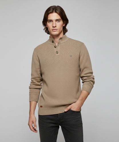 Avora Lyon | Avora Lyon | Pull homme décontracté et tendance à manches longues avec fermeture à bouton