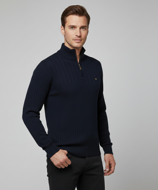 Avora Lyon | Pull homme à col montant et demi-zip