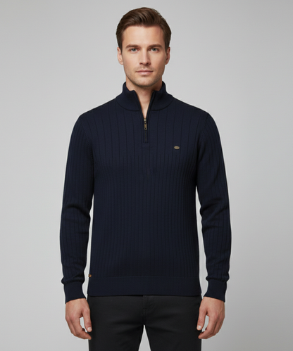 Avora Lyon | Pull homme à col montant et demi-zip