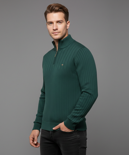 Avora Lyon | Pull homme à col montant et demi-zip