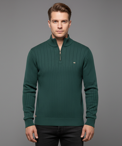 Avora Lyon | Pull homme à col montant et demi-zip
