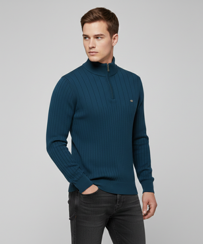 Avora Lyon | Pull homme à col montant et demi-zip