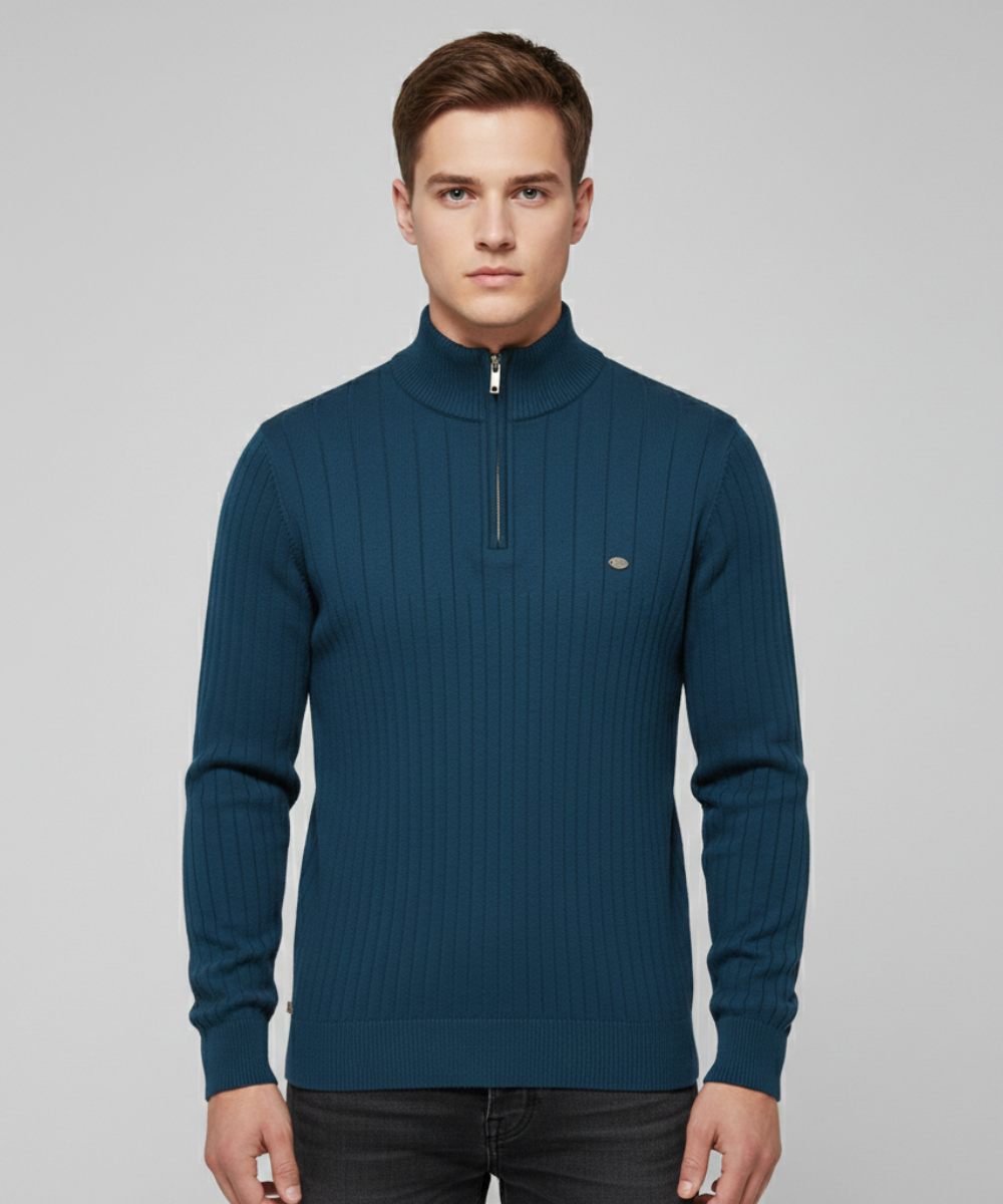 Avora Lyon | Pull homme à col montant et demi-zip