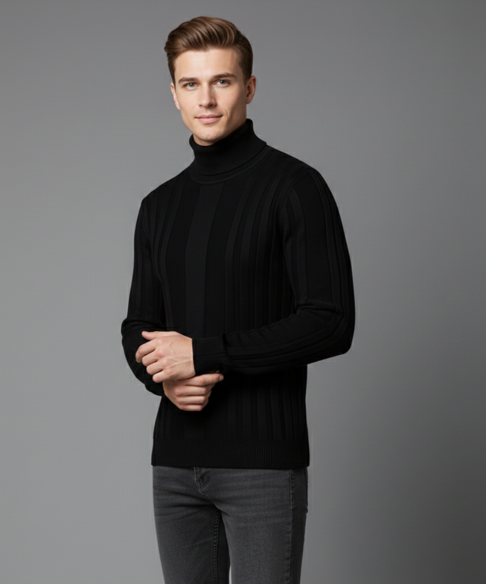 Avora Lyon | Pull à col roulé rayé pour homme