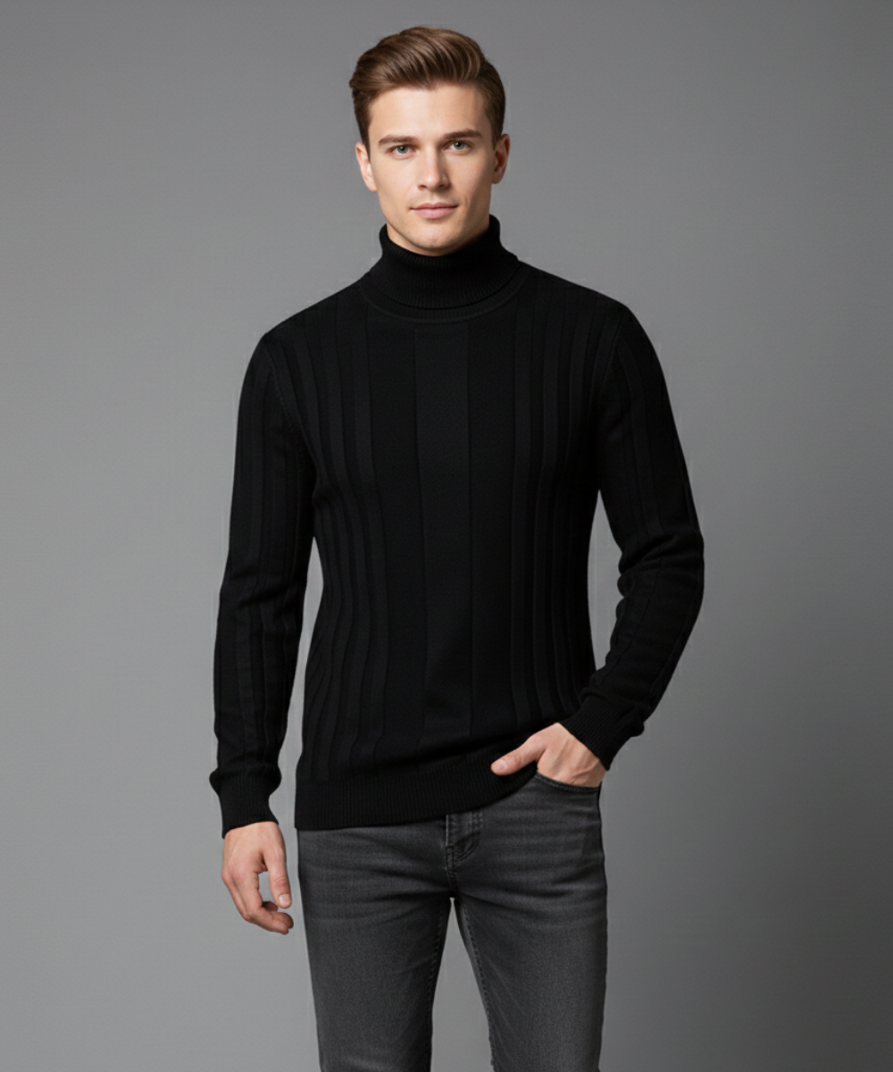 Avora Lyon | Pull à col roulé rayé pour homme