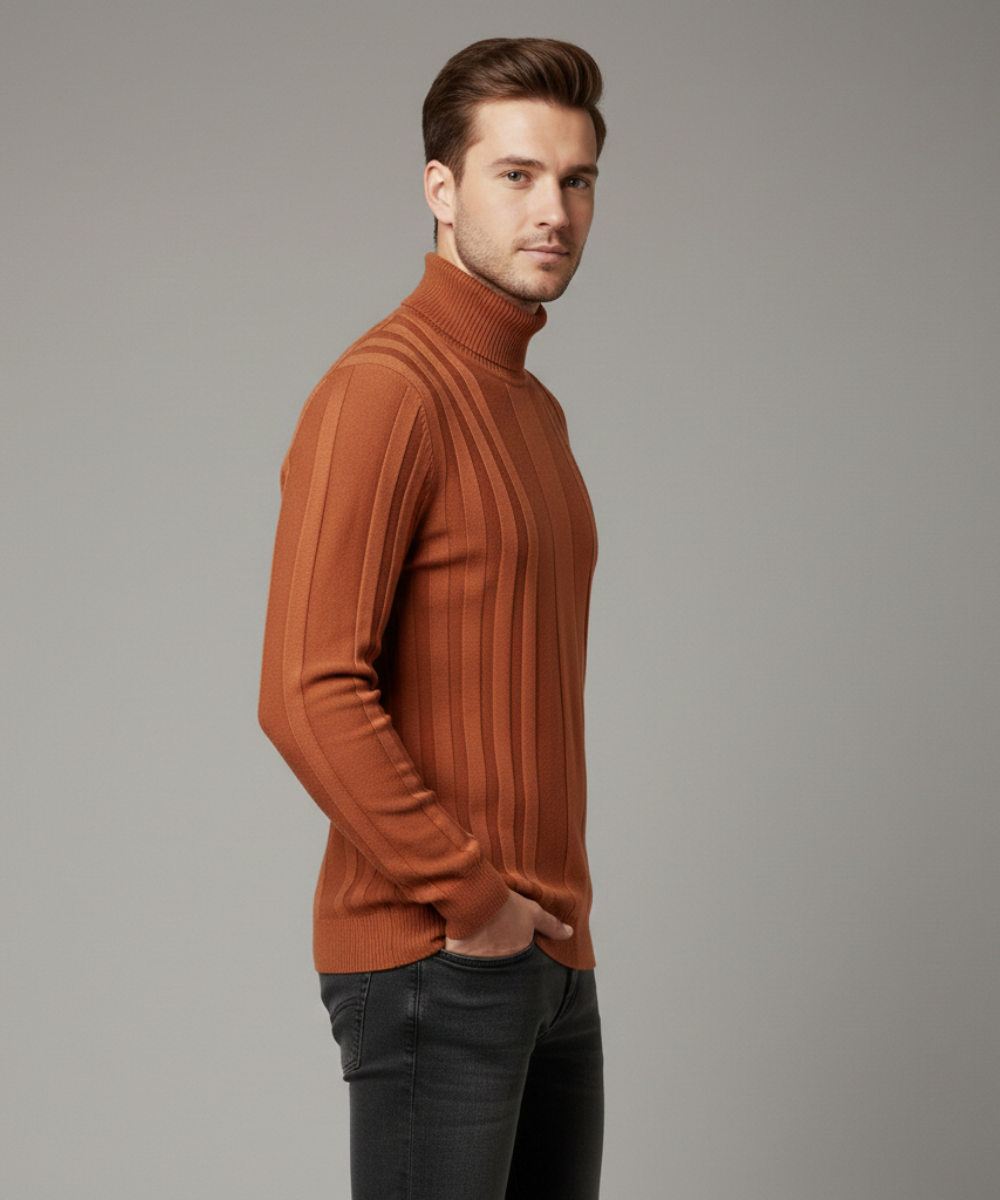 Avora Lyon | Pull à col roulé rayé pour homme