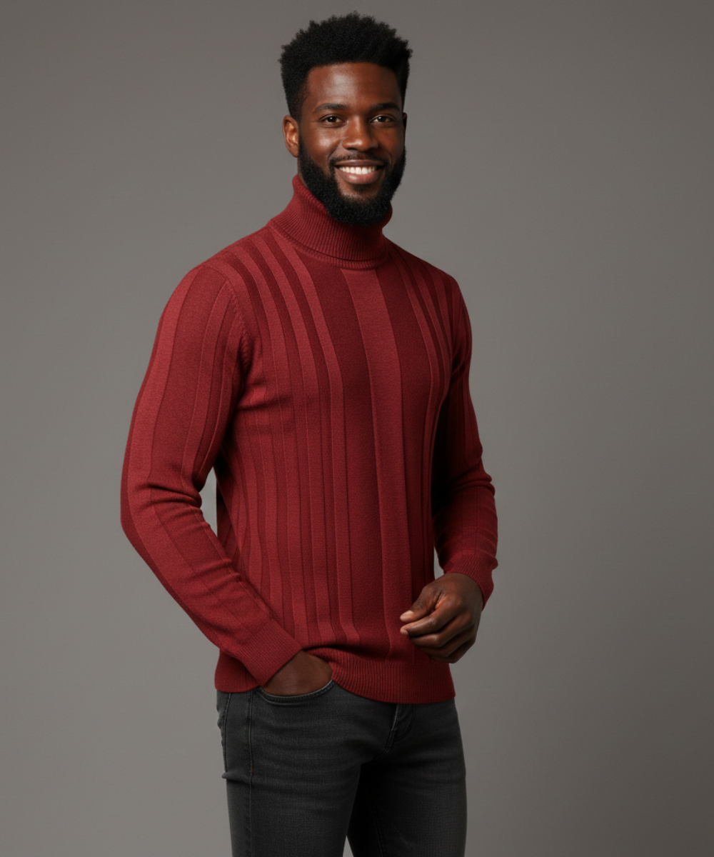 Avora Lyon | Pull à col roulé rayé pour homme