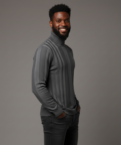 Avora Lyon | Pull à col roulé rayé pour homme