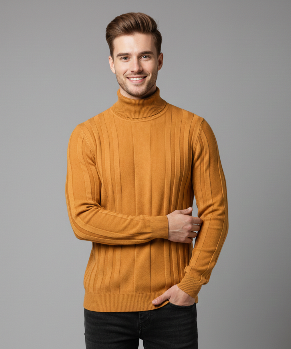 Avora Lyon | Pull à col roulé rayé pour homme
