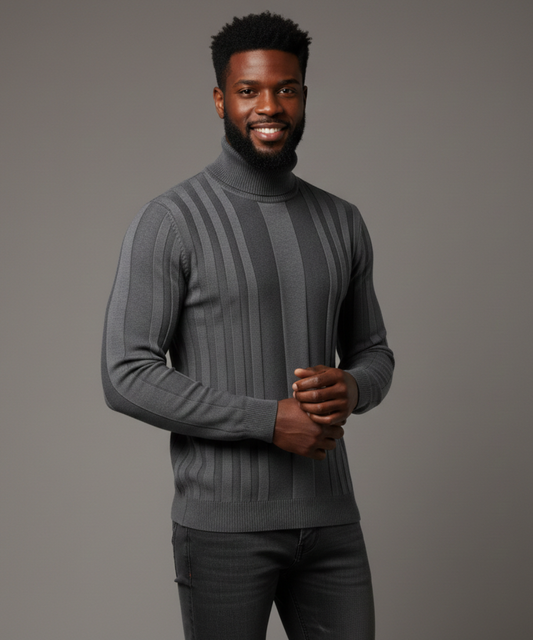 Avora Lyon | Pull à col roulé rayé pour homme