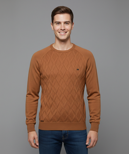 Avora Lyon | Pull homme à motif losanges