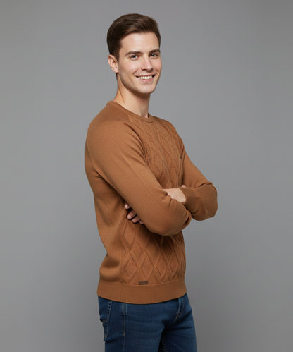Avora Lyon | Pull homme à motif losanges