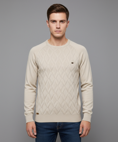 Avora Lyon | Pull homme à motif losanges