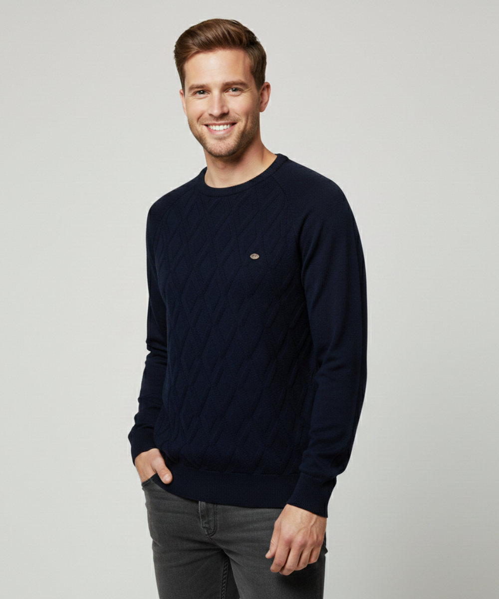 Avora Lyon | Pull homme à motif losanges