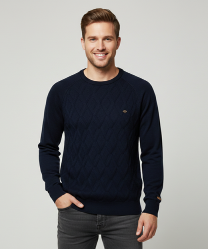 Avora Lyon | Pull homme à motif losanges