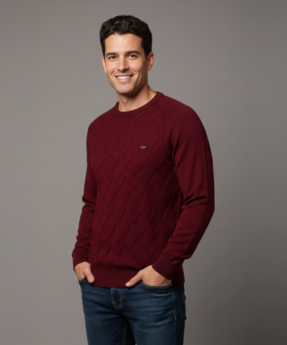Avora Lyon | Pull homme à motif losanges