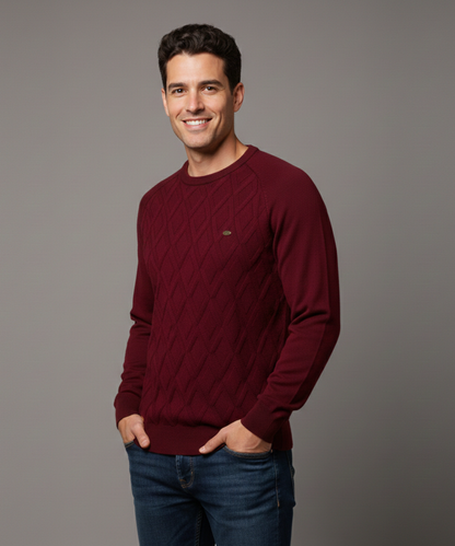Avora Lyon | Pull homme à motif losanges
