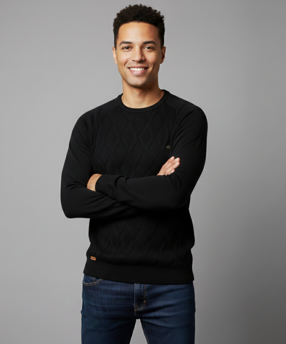 Avora Lyon | Pull homme à motif losanges