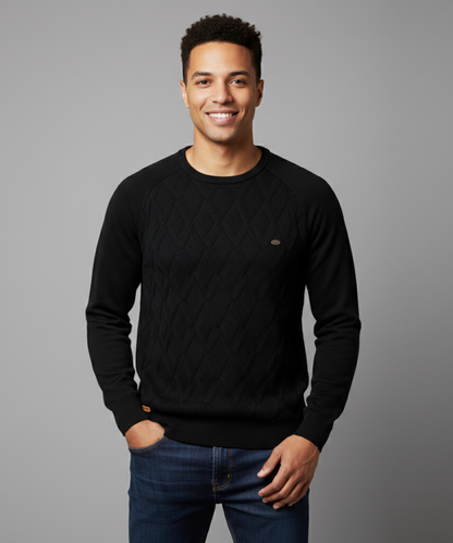 Avora Lyon | Pull homme à motif losanges