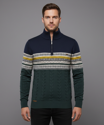 Avora Lyon | Pull Nordic Heritage à Demi-Zip