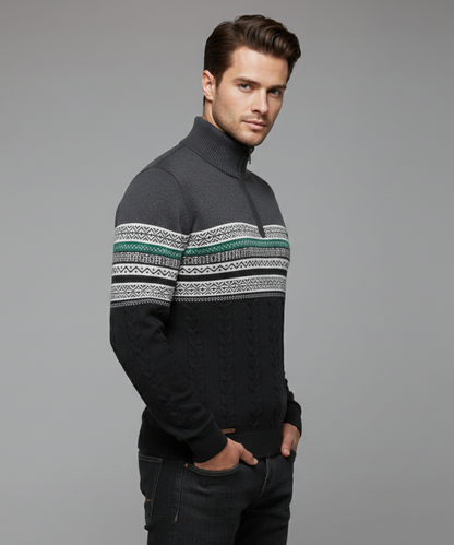 Avora Lyon | Pull Nordic Heritage à Demi-Zip