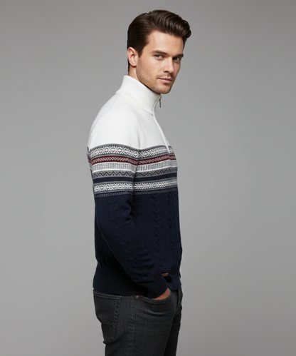 Avora Lyon | Pull Nordic Heritage à Demi-Zip