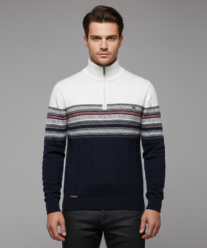 Avora Lyon | Pull Nordic Heritage à Demi-Zip