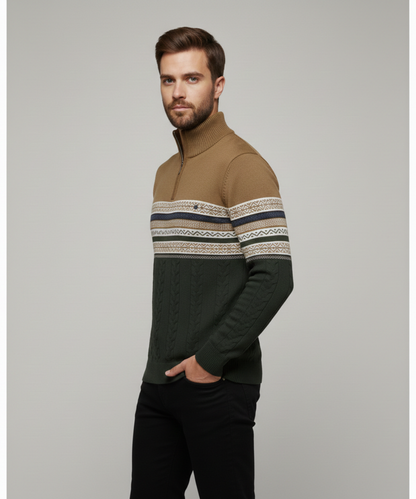 Avora Lyon | Pull Nordic Heritage à Demi-Zip