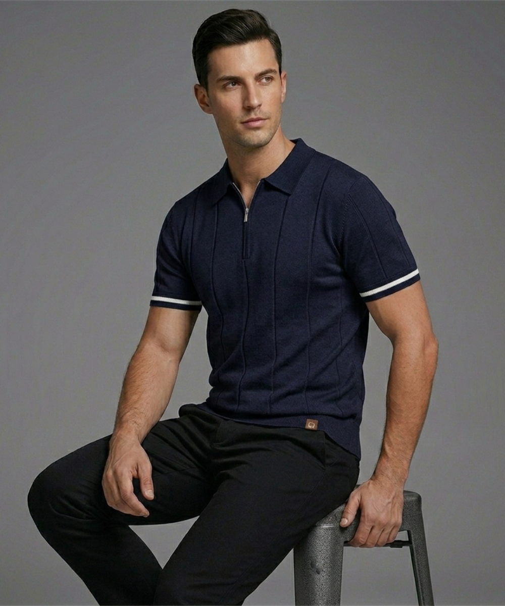 Avora Lyon | Polo homme à demi-zip