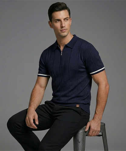 Avora Lyon | Polo homme à demi-zip