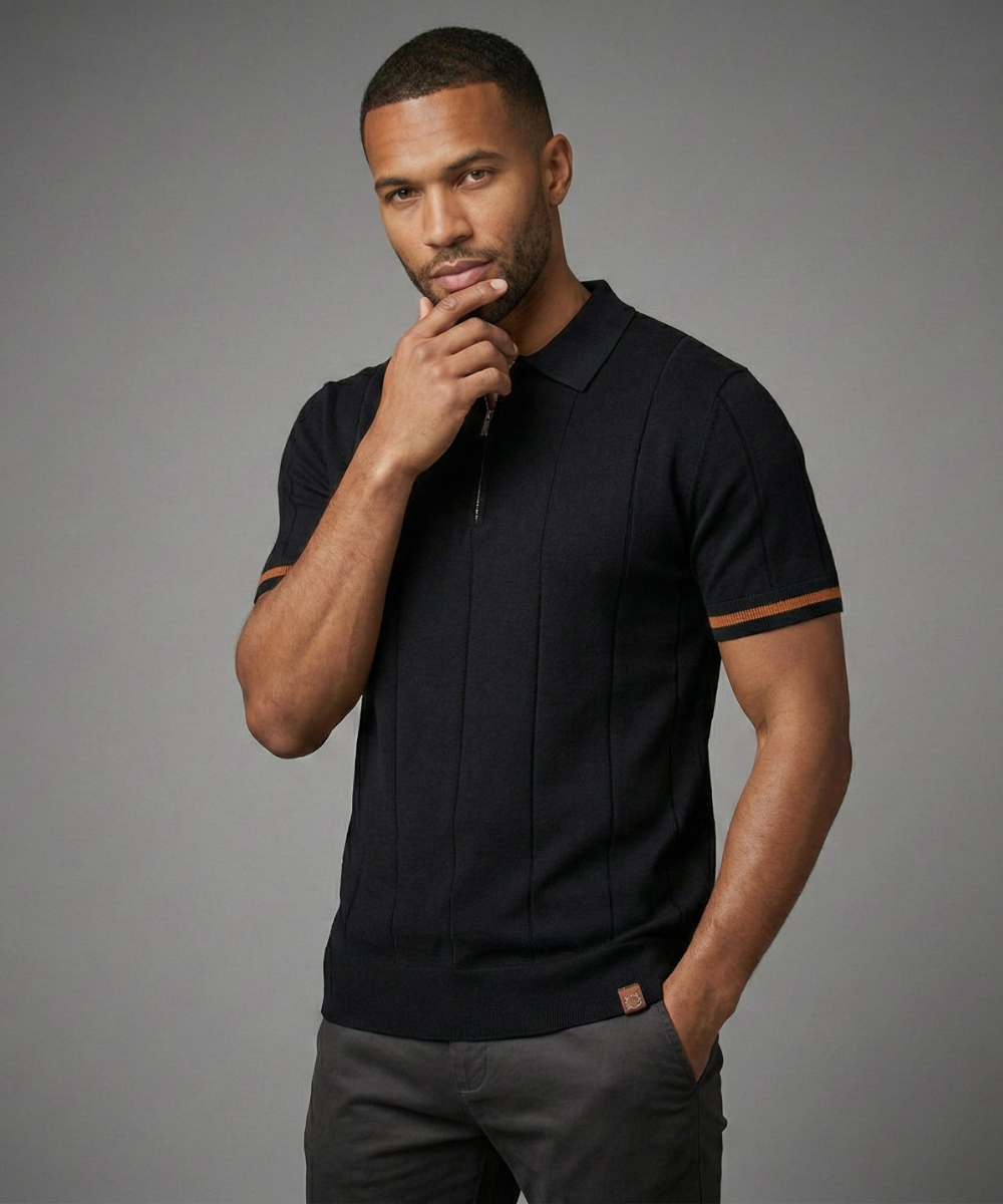 Avora Lyon | Polo homme à demi-zip