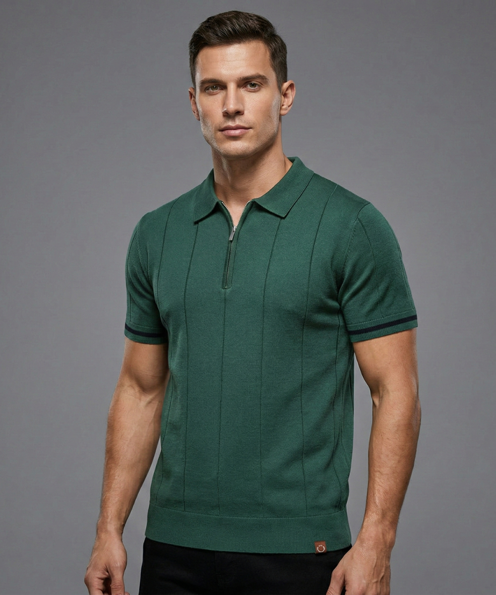 Avora Lyon | Polo homme à demi-zip