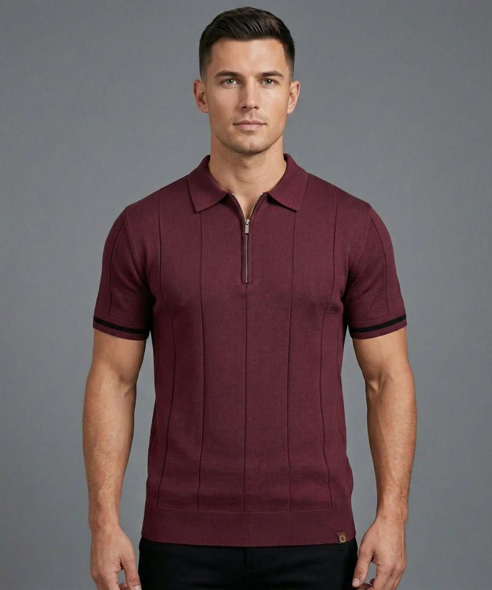 Avora Lyon | Polo homme à demi-zip