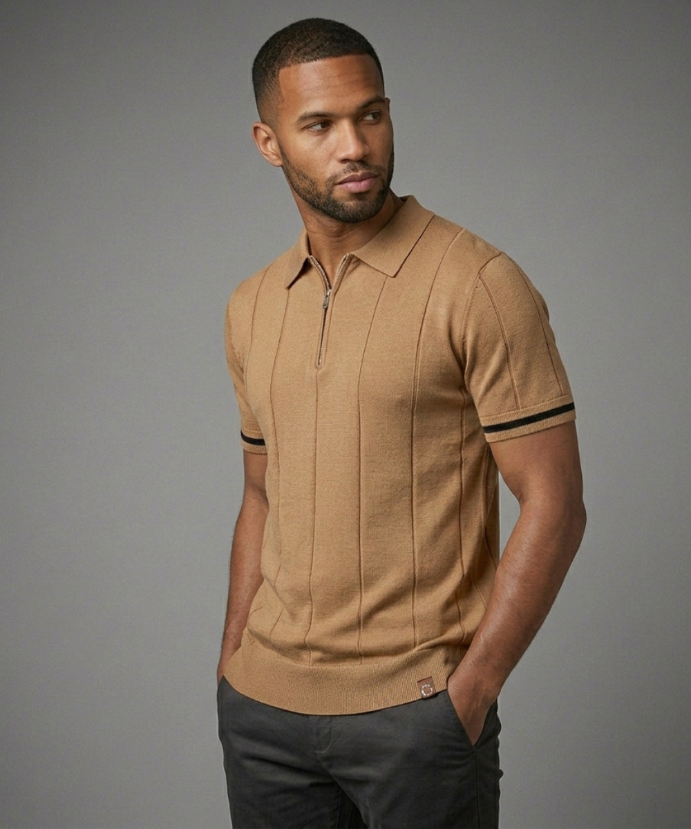 Avora Lyon | Polo homme à demi-zip