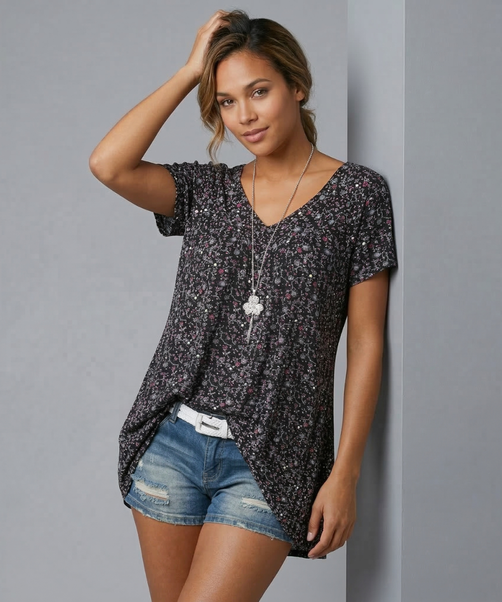 Avora Lyon | T-shirt Flora à col en V