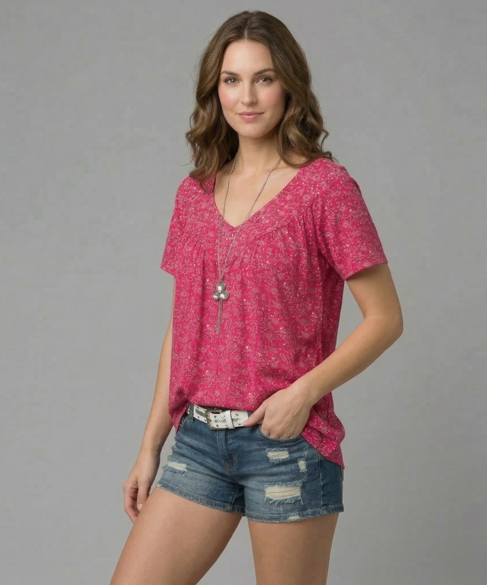 Avora Lyon | T-shirt Flora à col en V