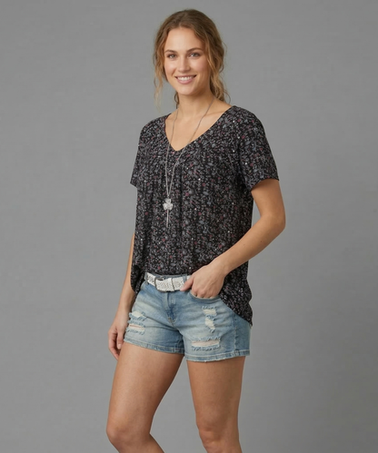 Avora Lyon | T-shirt Flora à col en V